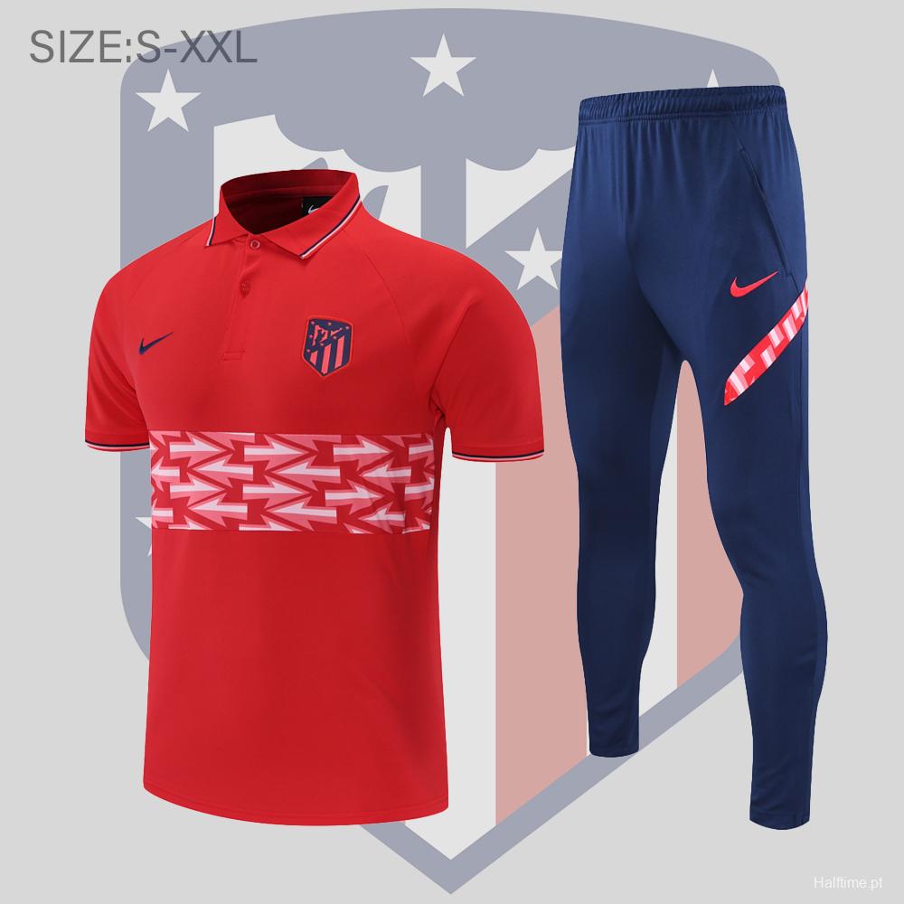 Atletico Madrid POLO kit red and white pattern not supported to be sold separately Halftime