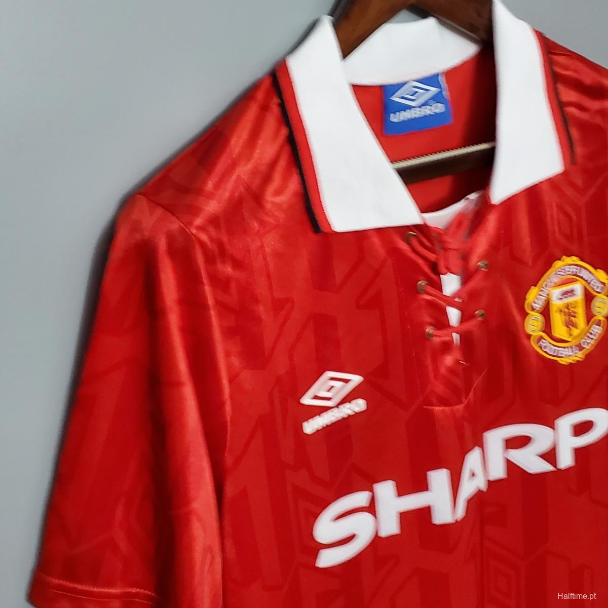 Retro 92/94 Manchester United home Soccer Jersey