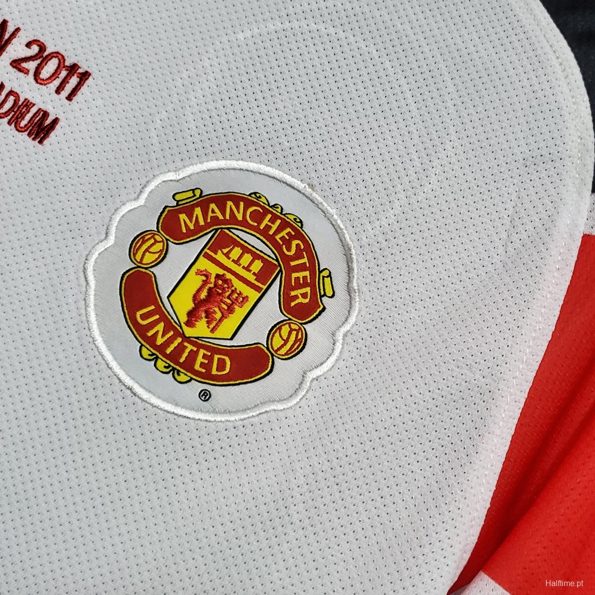 Retro 10/11 Manchester United in the Champions League version away Soccer Jersey