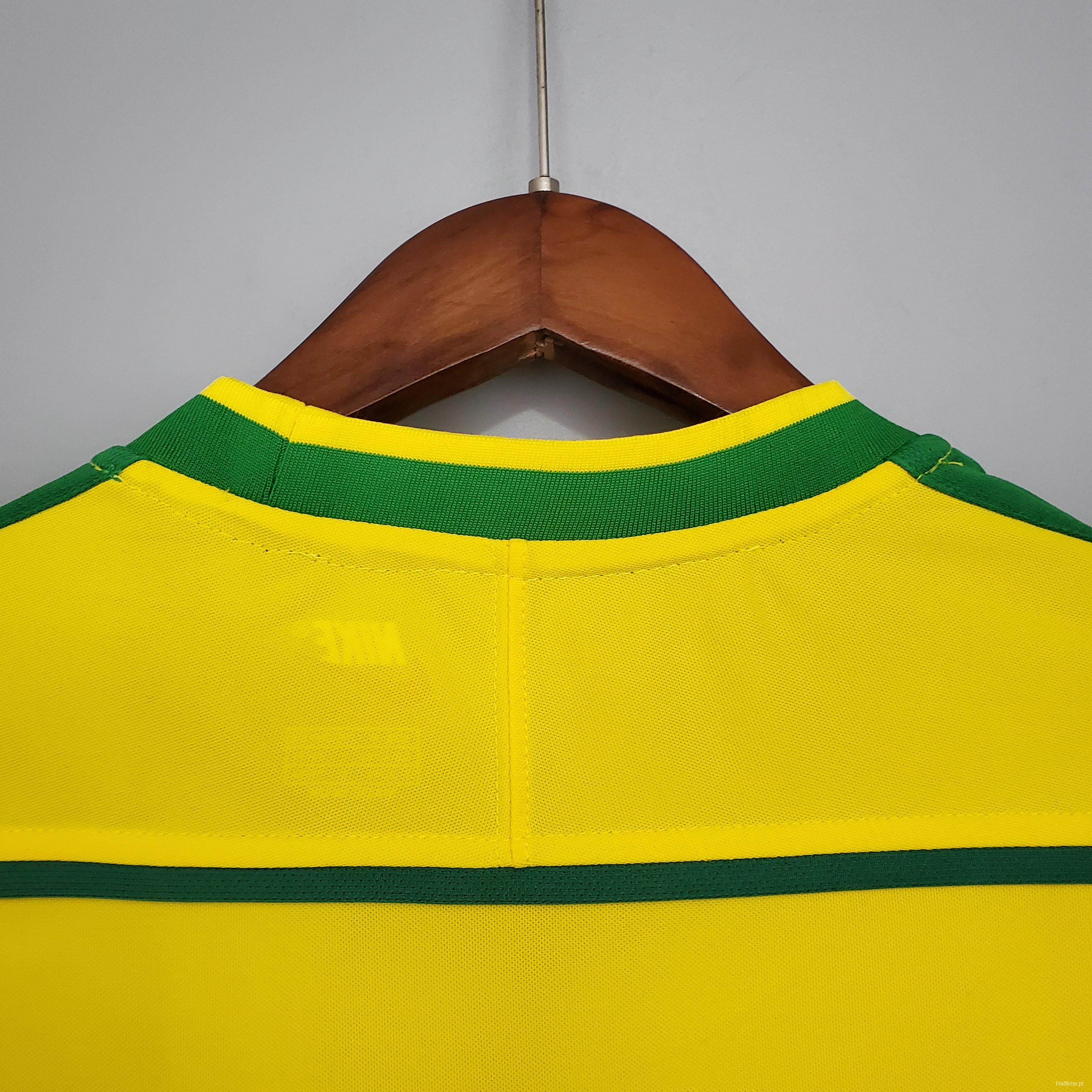 Retro Brazil 1998 home Soccer Jersey