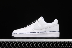 NIKE Air Force 1x 07 Low x Uniterrupted white and blue graffiti James co-signed the same 3M reflective low-top leisure sports board shoes 352267-801