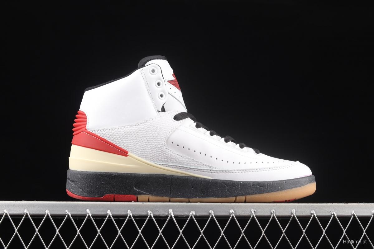 OFF-White x Air Jordan 2 Mid SP AJ2 Joe 2 Milk White Co-branded Zhongbang Basketball shoes DJ4375-101