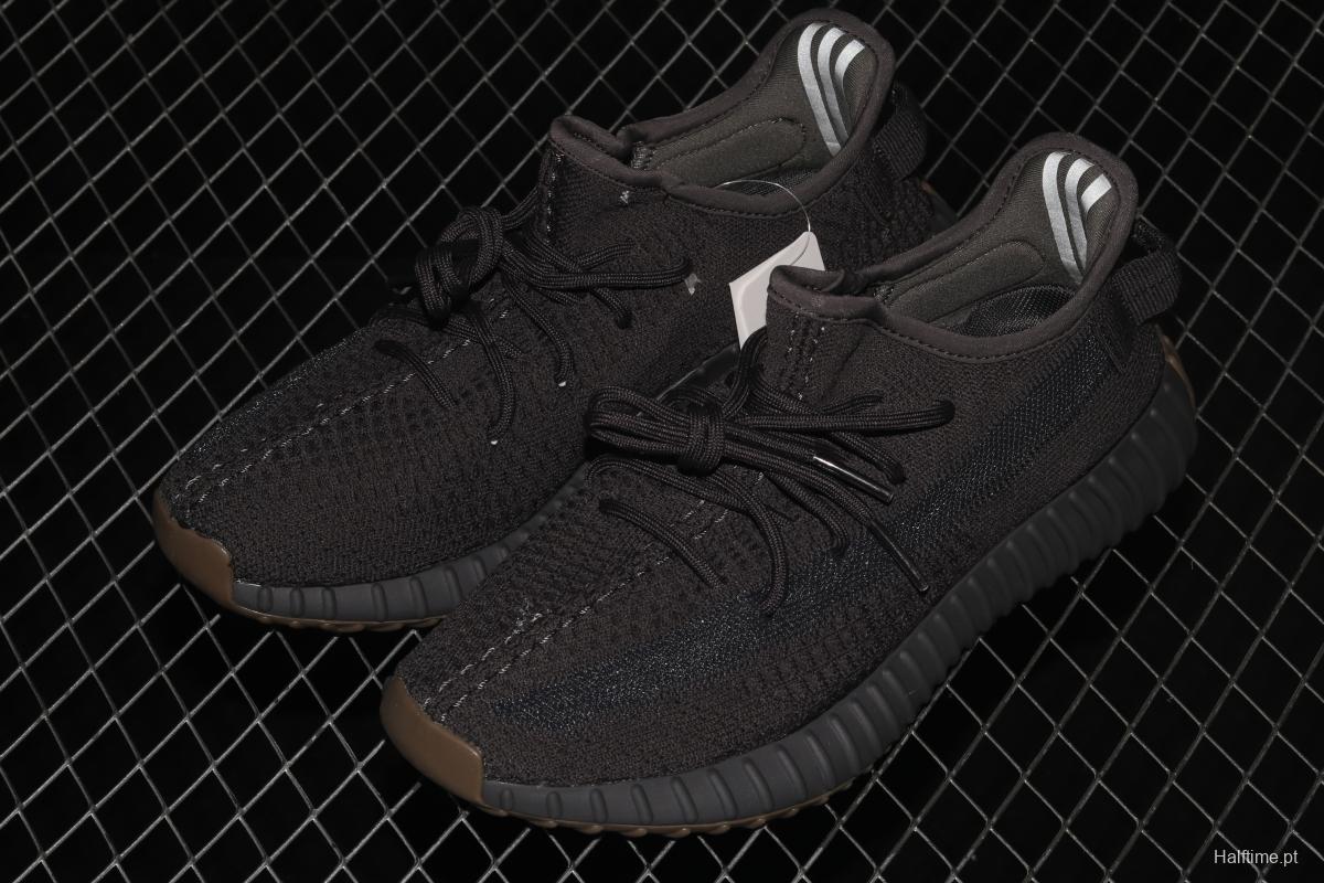 Adidas Yeezy Boost 350V2 Cinder FY2903 Darth Coconut 350 second generation hollowed-out side transparent rubber black angel color