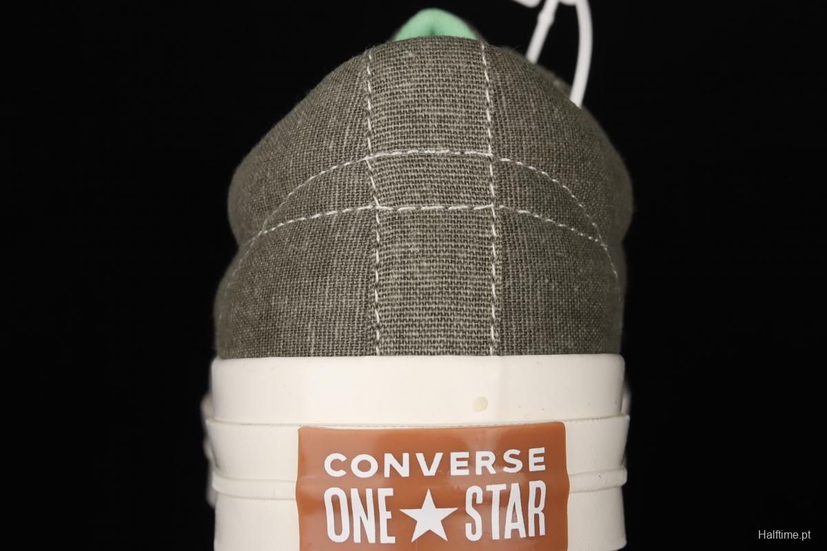 Converse One Star Sunbaked Converse washing one-star green low-top casual board shoes 164361C