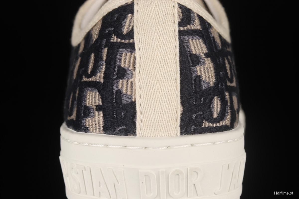 Dior Walk'n Dior 21s embroidery series 3D canvas low upper shoes KCF148VEAS64A