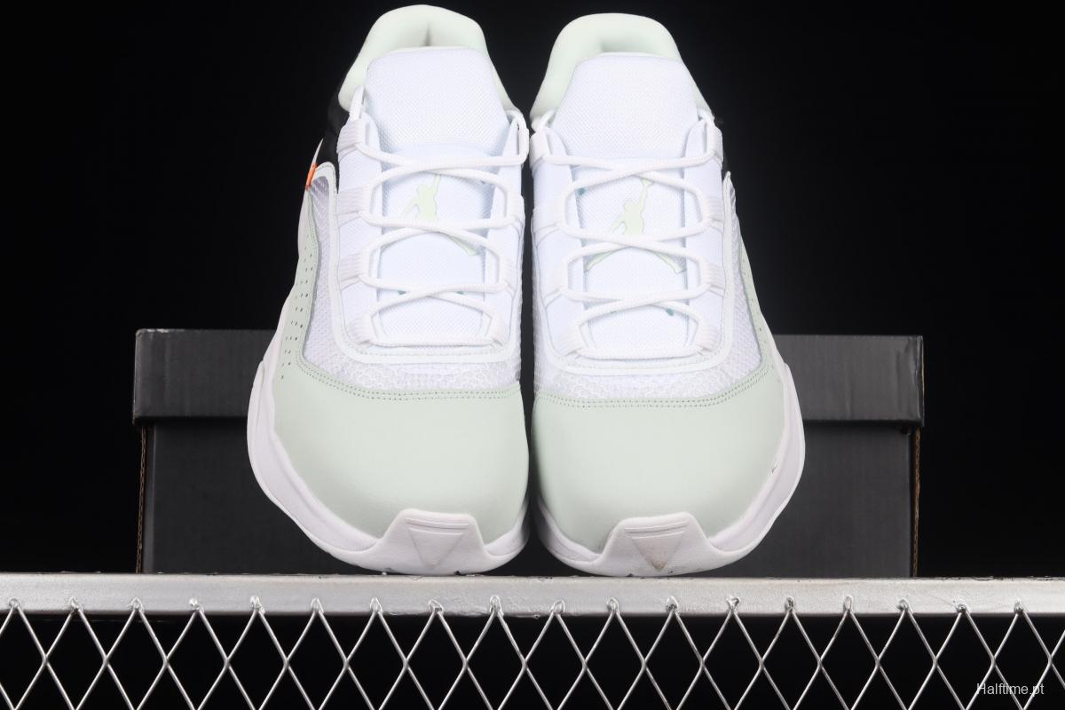 Air Jordan 11 CMFT Low 1 white, black and green low-side anti-skid shock absorber basketball shoes CW0784-300