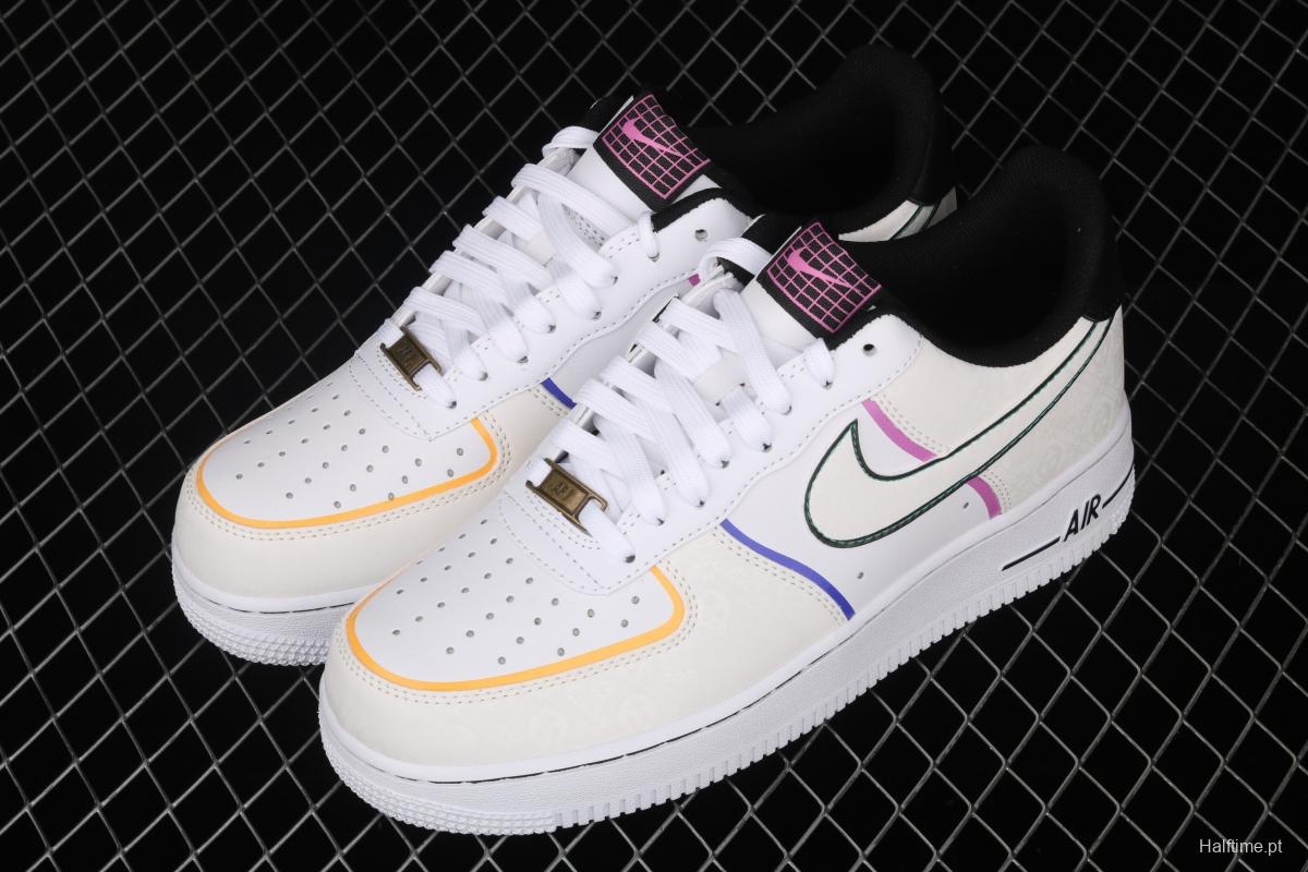 NIKE Air Force 1 Low Day of the DeAdidas Day of the Dead 3M reflective low-top casual board shoes CT1138-100