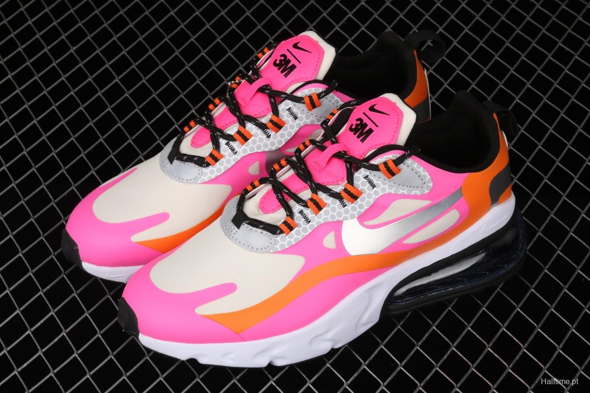 NIKE Air Max 270React new high-frequency mesh hollowing out function half-palm air cushion running shoes CT1834-100