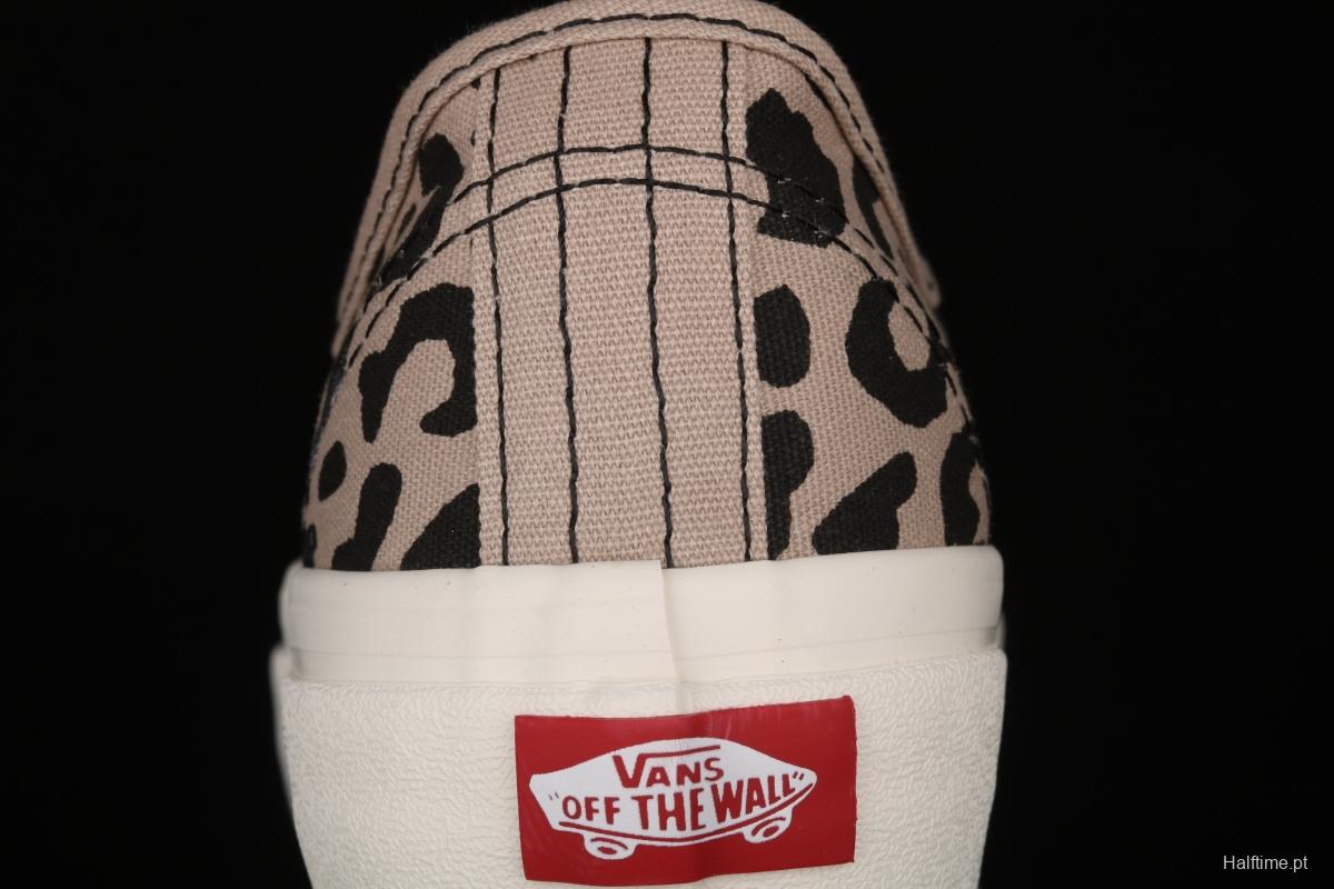 Vans Vault OG Authentic LX gray leopard print high-end branch line vulcanized canvas low-top casual board shoes VN0A38YYB89