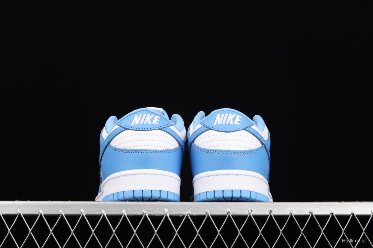 NIKE DUNK Low University Blue White Blue North Carolina White Blue Slam Dunk Series low side Leisure Sports Skateboard shoes DD1391-102