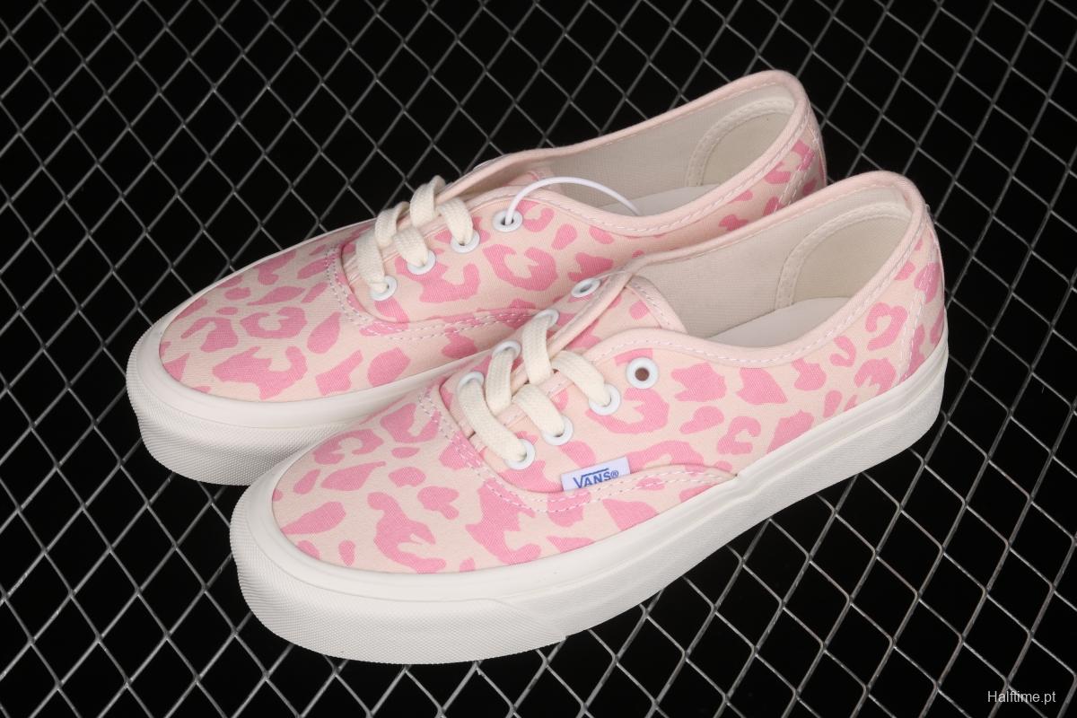 Vans Vault OG Authentic Lx high-end regional pink leopard pattern vulcanized canvas low-top casual board shoes VN0A38ENVL2