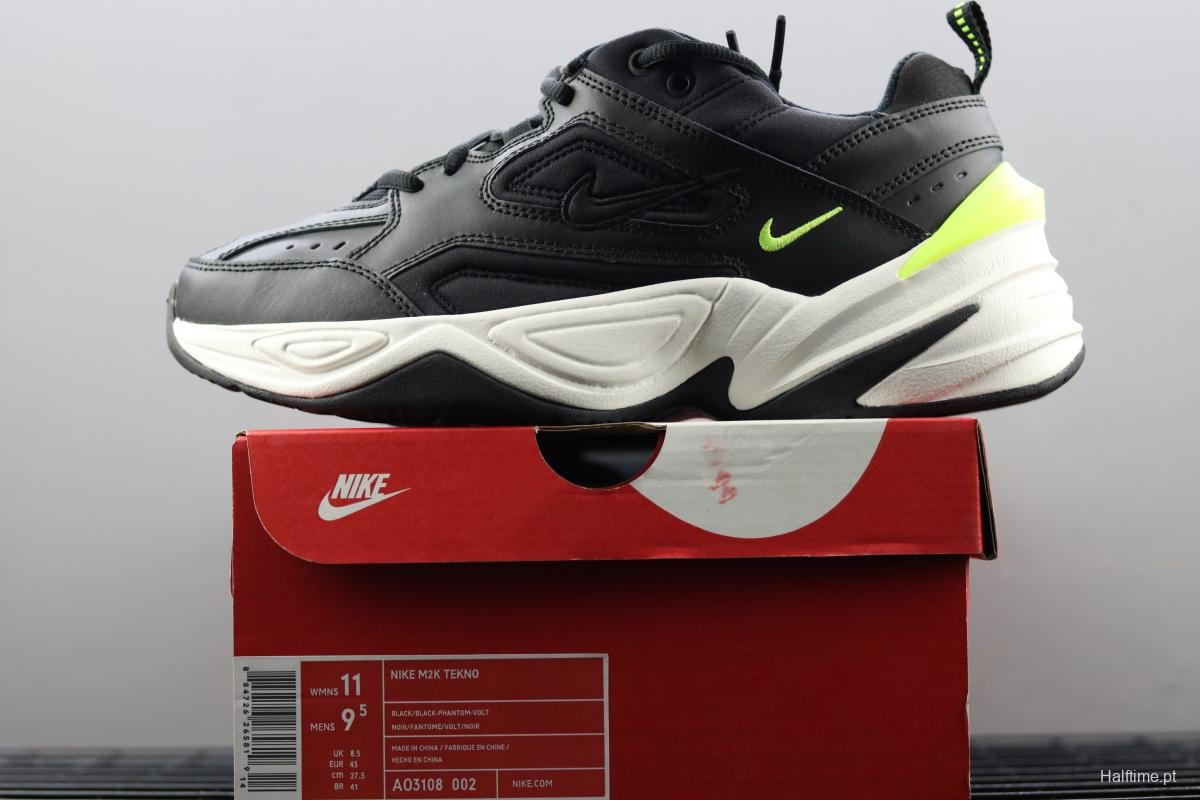 NIKE M2K Tekno black and white retro sports daddy shoes AO3108-002