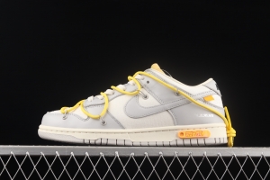 OFF-White x NIKE DUNK Low OW grey leisure sports skateboard shoes DM1602-103