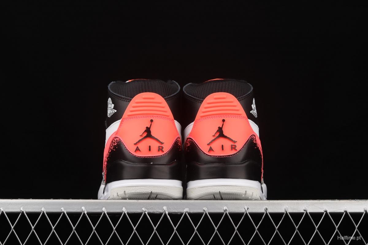 Jordan Legacy 312 white and black orange color matching Velcro three-in-one board shoes AQ4160-108