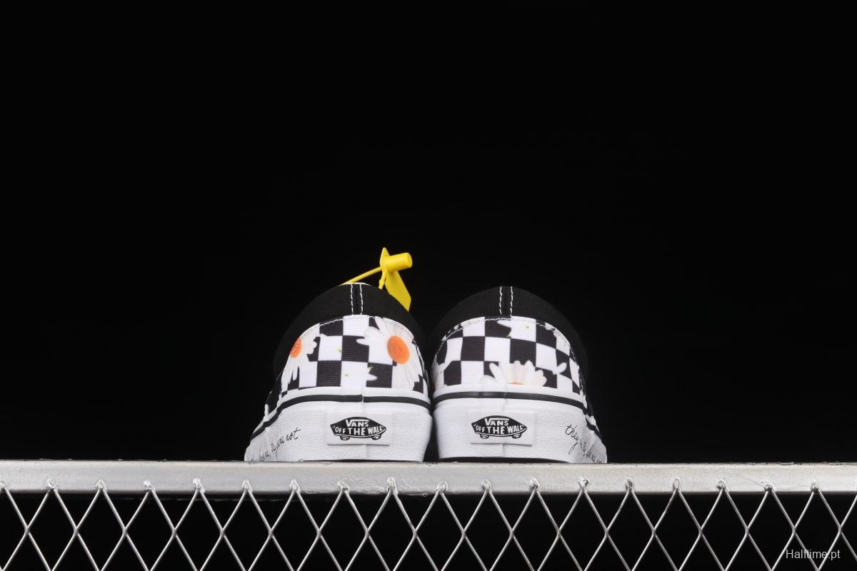 Vans Era black checkerboard daisies low upper canvas shoes VN0A5KX5B0B