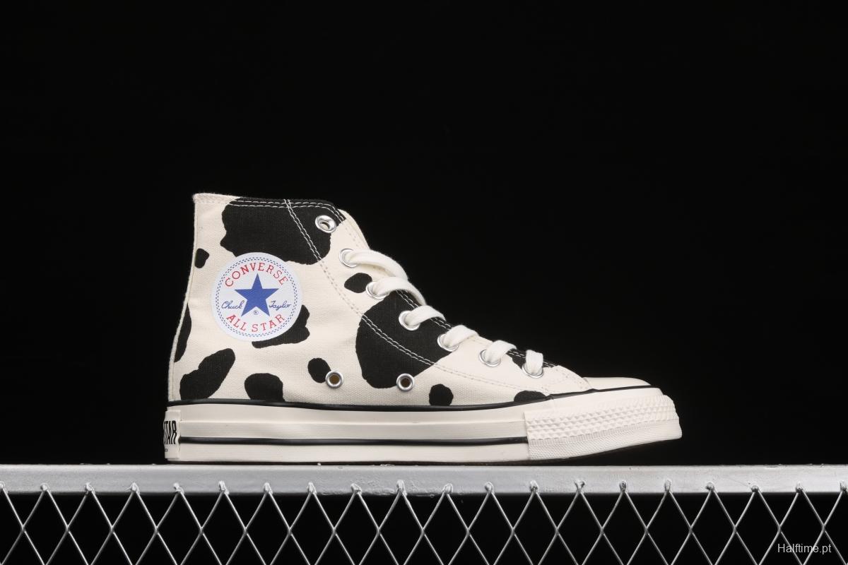 Converse 21ss All Star US Cow Spot Japanese Converse vintage cow pattern high upper shoes 1SC563