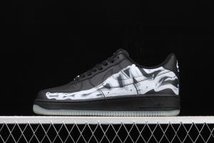 NIKE Air Force 1x 07 Skeleton QS Halloween luminous skeleton limited casual board shoes BQ7541-001