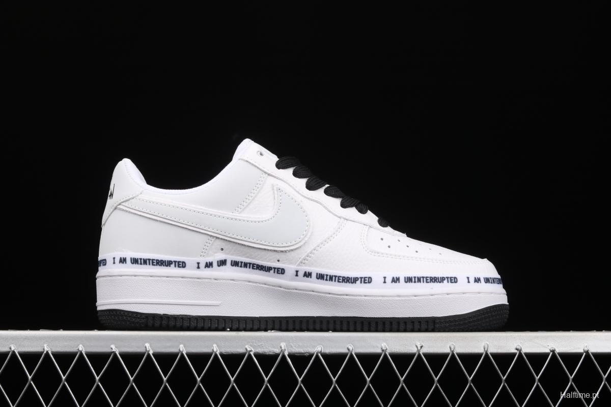 NIKE Air Force 1x 07 Low x Uniterrupted white and blue graffiti James co-signed the same 3M reflective low-top leisure sports board shoes 352267-801