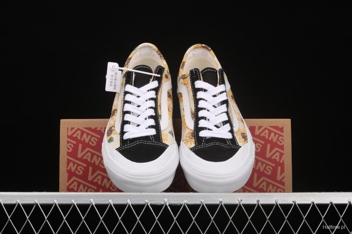 Vans Style 36 SF Sunflower Daisy PEACEMINUSONE short head Limited Edition Skateboard shoes VN0A5HFF6SR