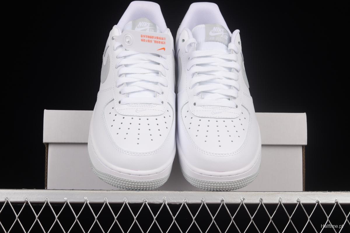 NIKE Air Force 1'07 Low White Gray Low Casual Sneakers DC2911-100