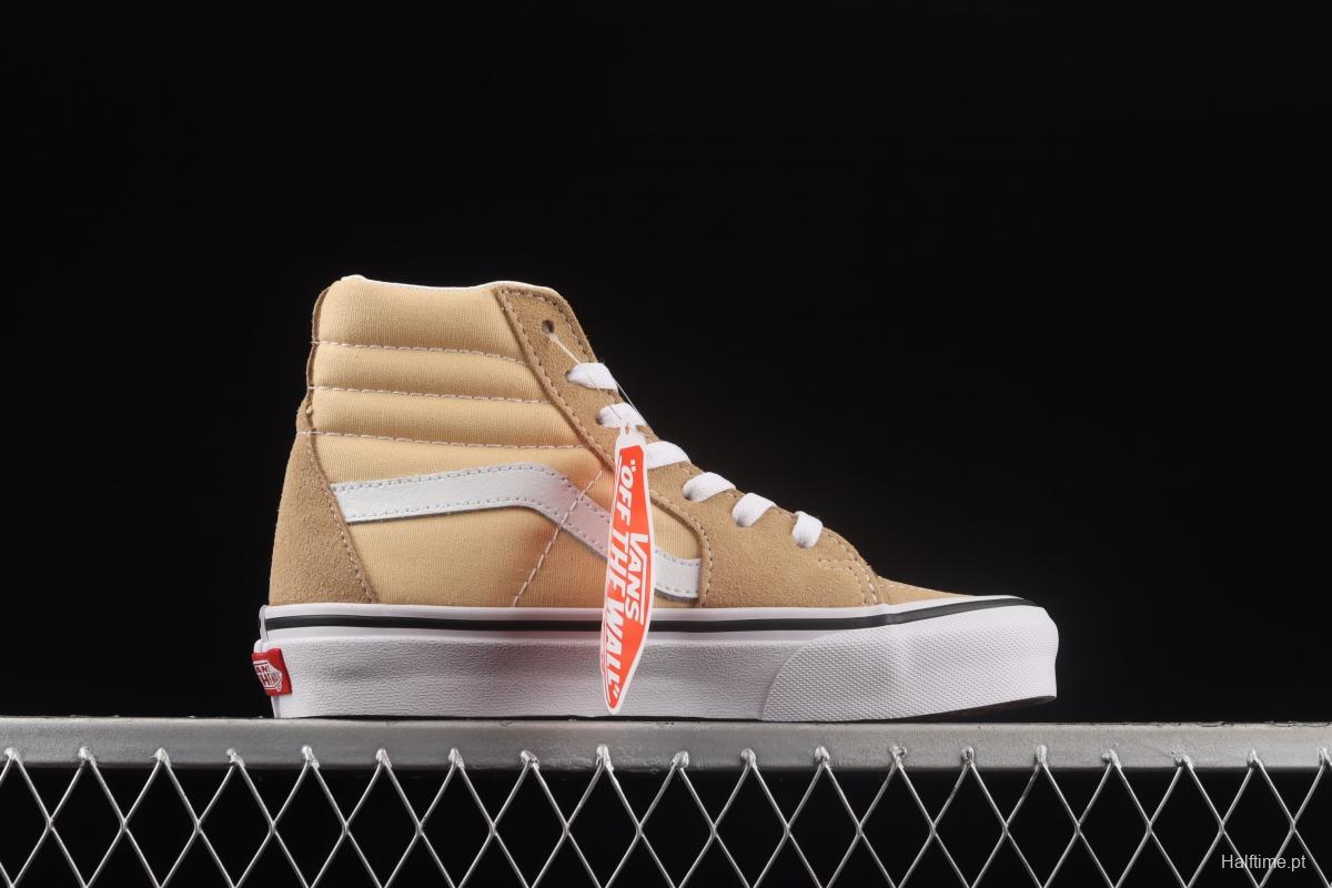 Vans Sk8-Hi milk tea color high-top casual board shoes VN0A32QG4G5