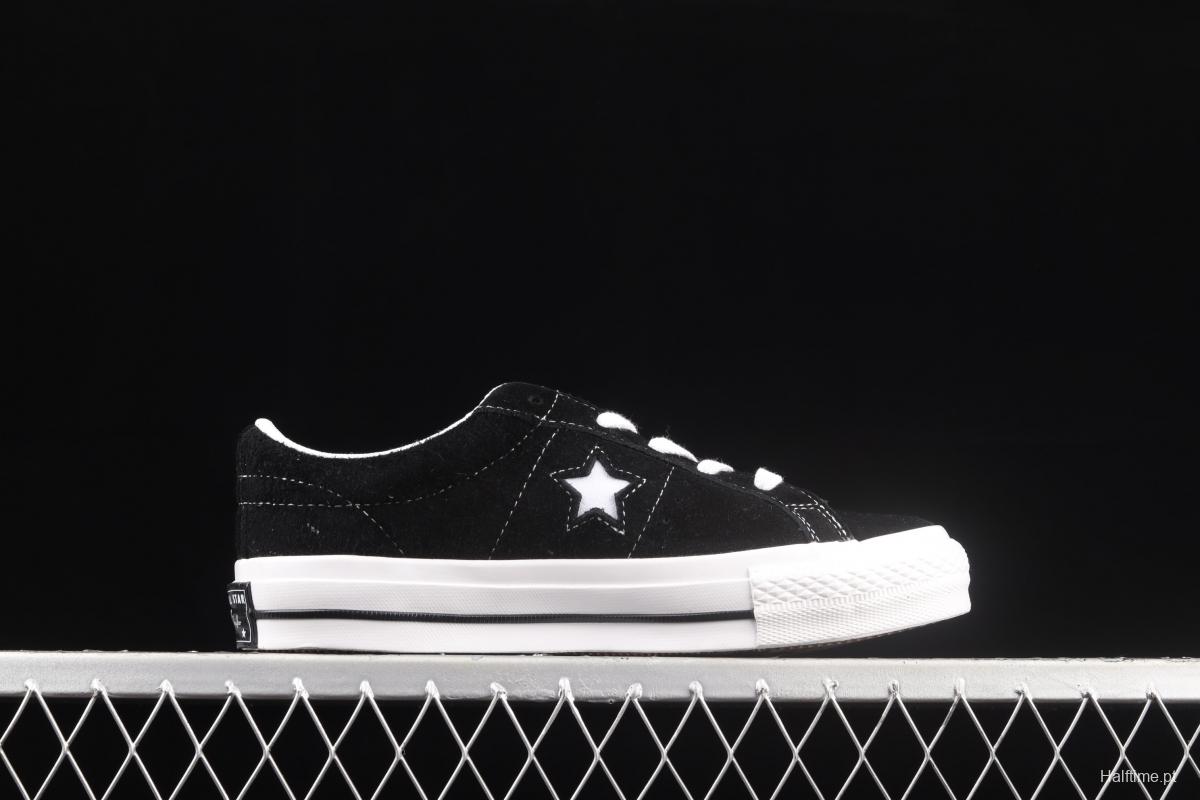 Converse One Star 21ss modified suede black and white low upper shoes 171587C