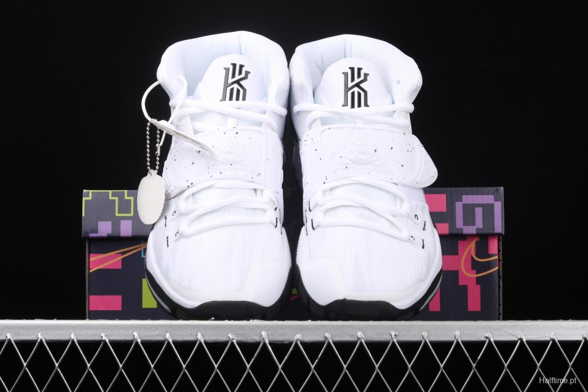 NIKE Kyrie 6 'Ikhet' Owen 6 generation black and white Oreo indoor actual combat leisure sports basketball shoes BQ4630-100