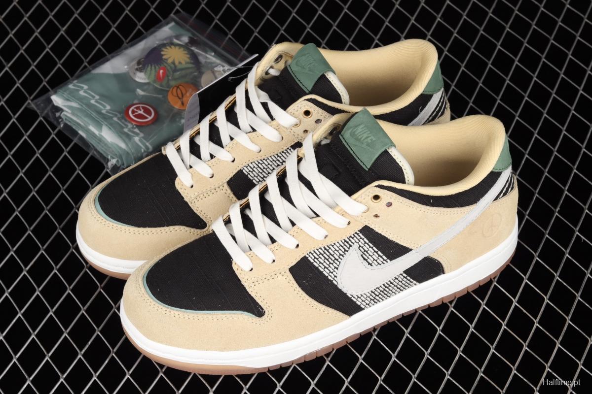 NIKE SB Low DUNK Rooted in Peace embroidery earth color limited low-top skateboard shoes DJ4671-294