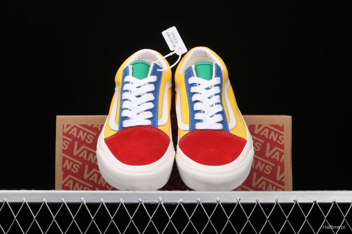 Vans Old Skool 36 limits high-end regional Anaheim color rainbow low-top casual board shoes VN0A54F34SB