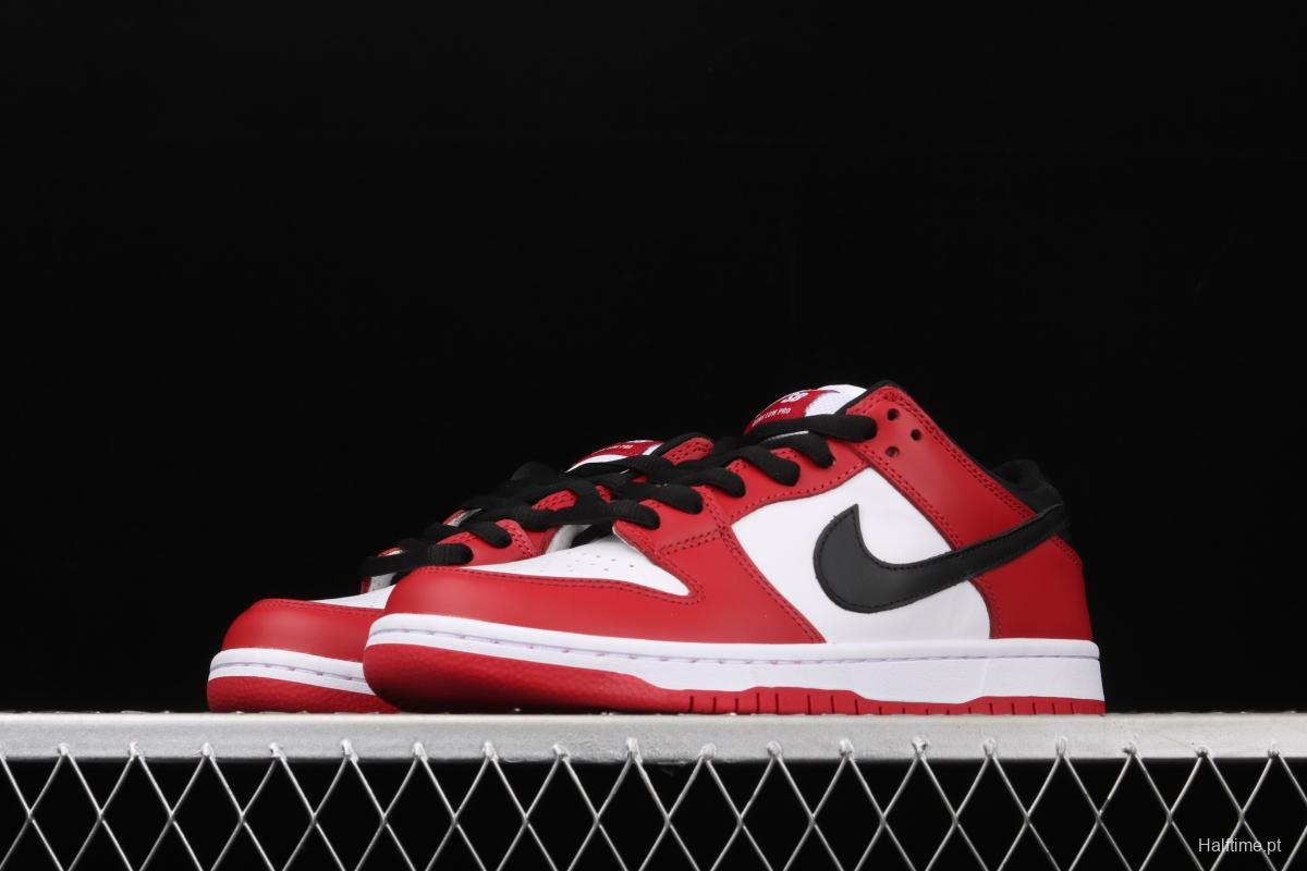 NIKE SB DUNK Low Pro Chicago Chicago Slam Dunk Series retro front floor low side leisure sports skateboard shoes BQ6817-600