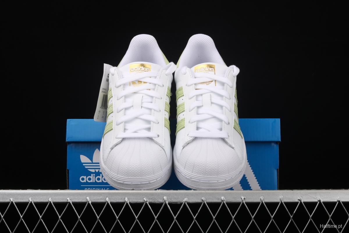 Adidas Originals Superstar FW3568 shell head and tea striped top layer casual board shoes