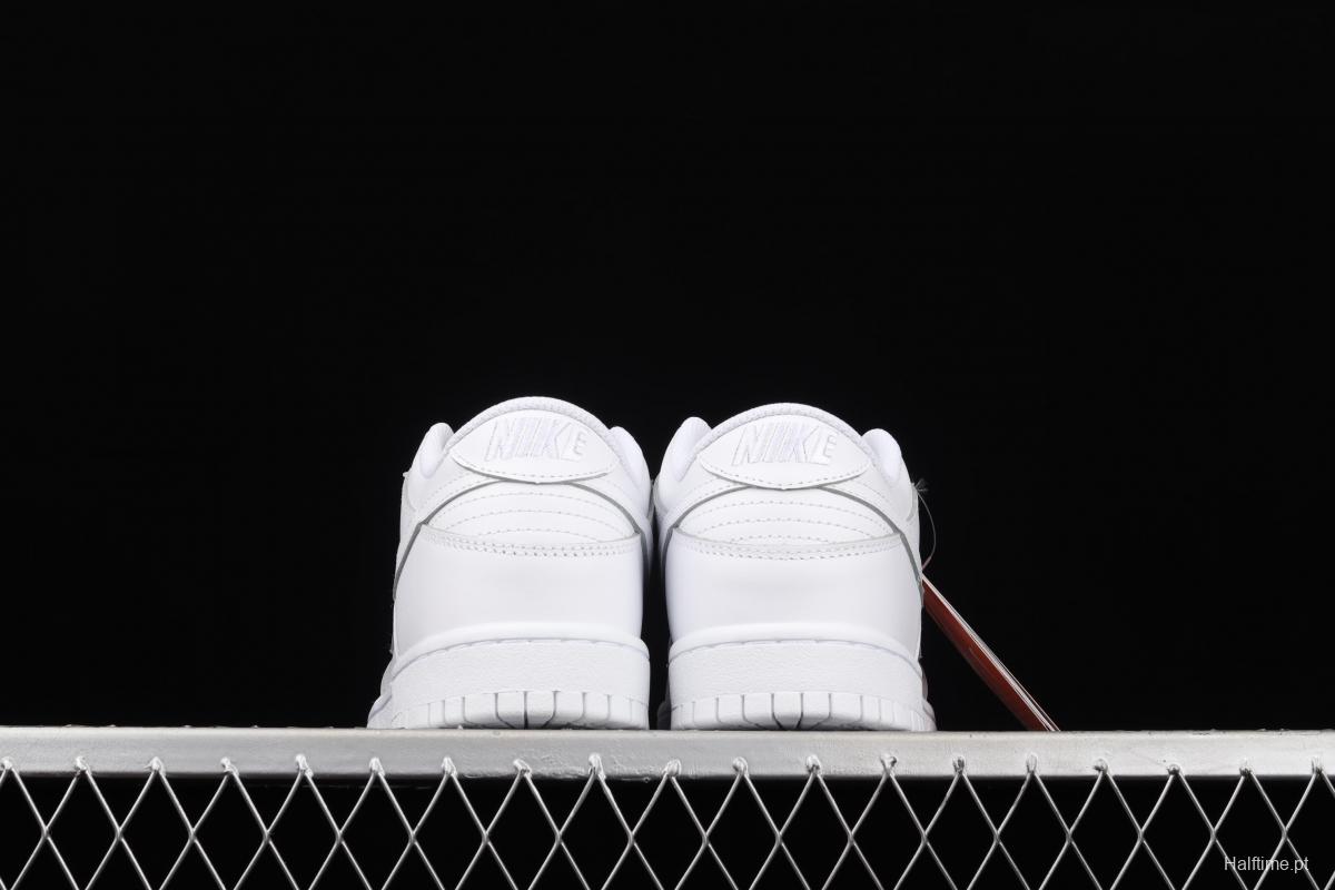 NIKE SB DUNK Low Prm pure white color SB buckle rebound fashion leisure board shoes DD1503-109