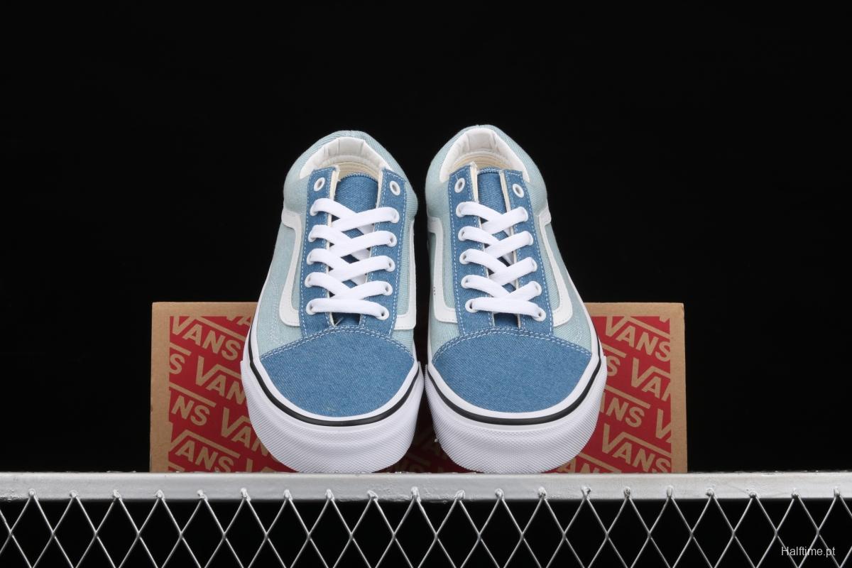 Vans Old School denim tannin canvas blue classic low upper shoes VN0A38G1Q69