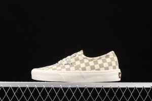 Vans Authentic Classic Anaheim Milk Tea White Brown Chess Lattice low Top Board shoes VN0A5HZS9FO