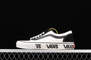 Vans Style 36 new half-crescent black and white side LOGO printed low-top casual board shoes VN0A3ZCJ9IG