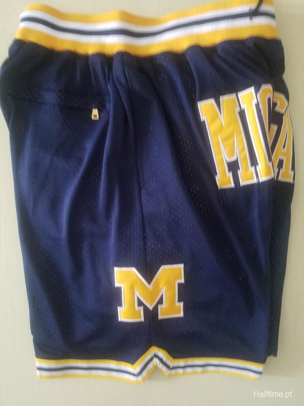 Michigan State College Navy Blue Basketball Shorts