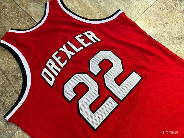 Men's Clyde Drexler Red Retro Classic Team Jersey