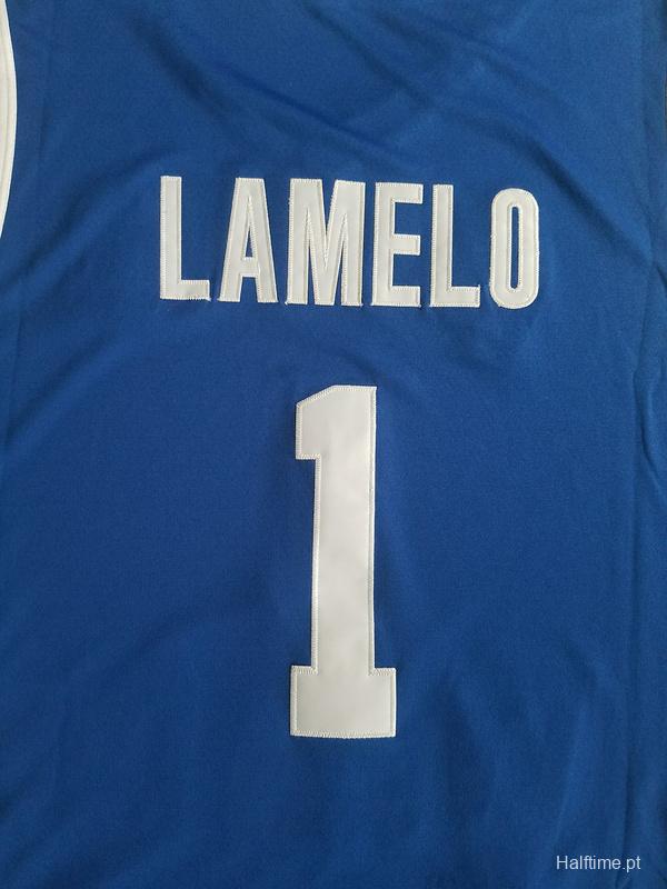 Lamelo Ball 1 Lithuania Vytautas Blue Basketball Jersey