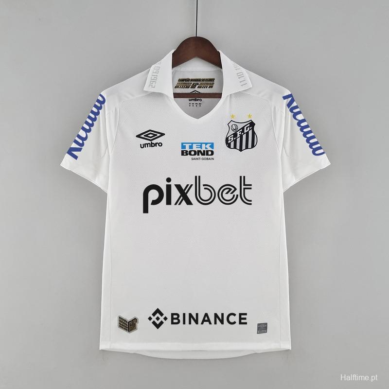 22/23 All Sponsors Santos Home Soccer Jersey