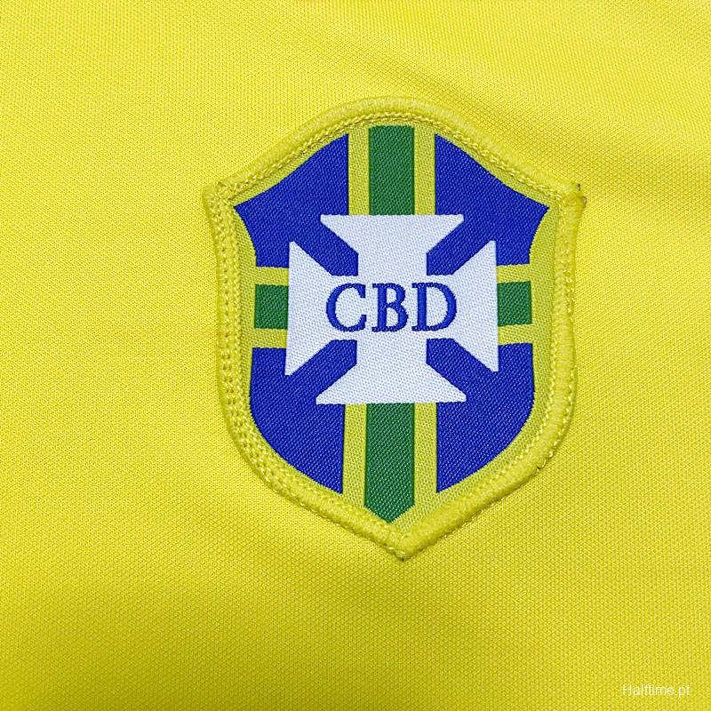 Retro 1970 Brazil Home Soccer Jersey