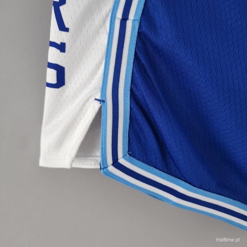 Los Angeles Lakers Retro NBA Shorts Blue White Trim