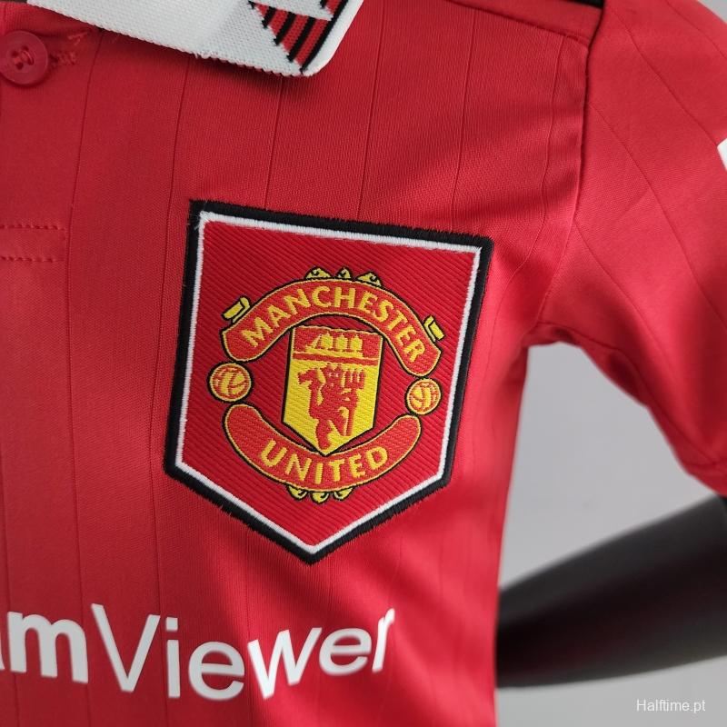 22/23 Kids Manchester United Home SIZE16-28 Soccer Jersey