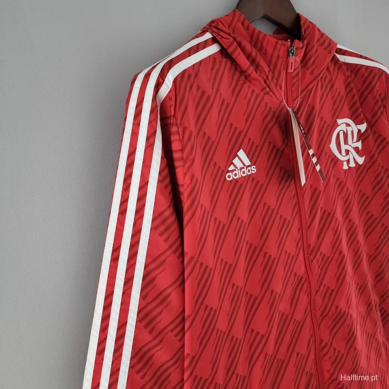 2022 Flamengo Windbreaker Red White Edge