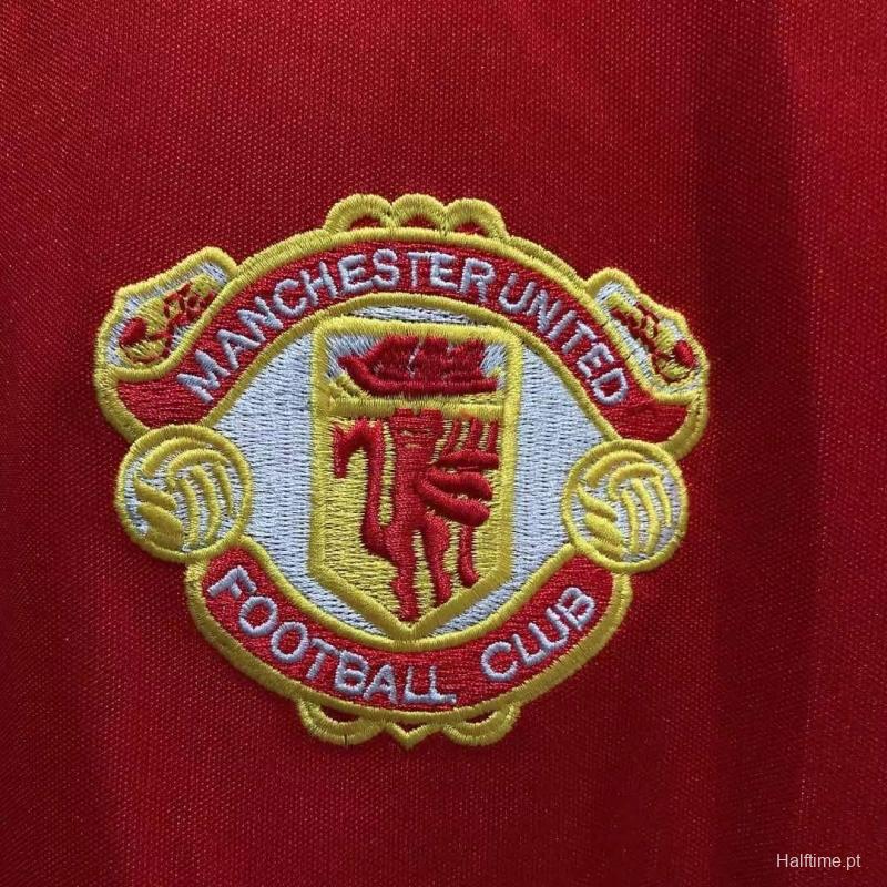 Retro 84/85 Manchester United Home Soccer Jersey