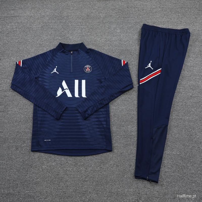 Kids 2022 PSG Navy Half Zipper Tracksuit