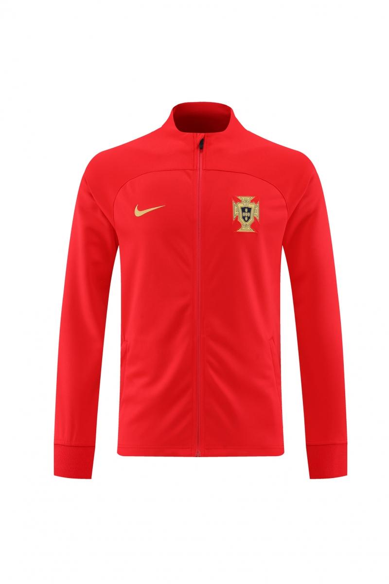 2022 Portugal Red Full Zipper Tracksuit