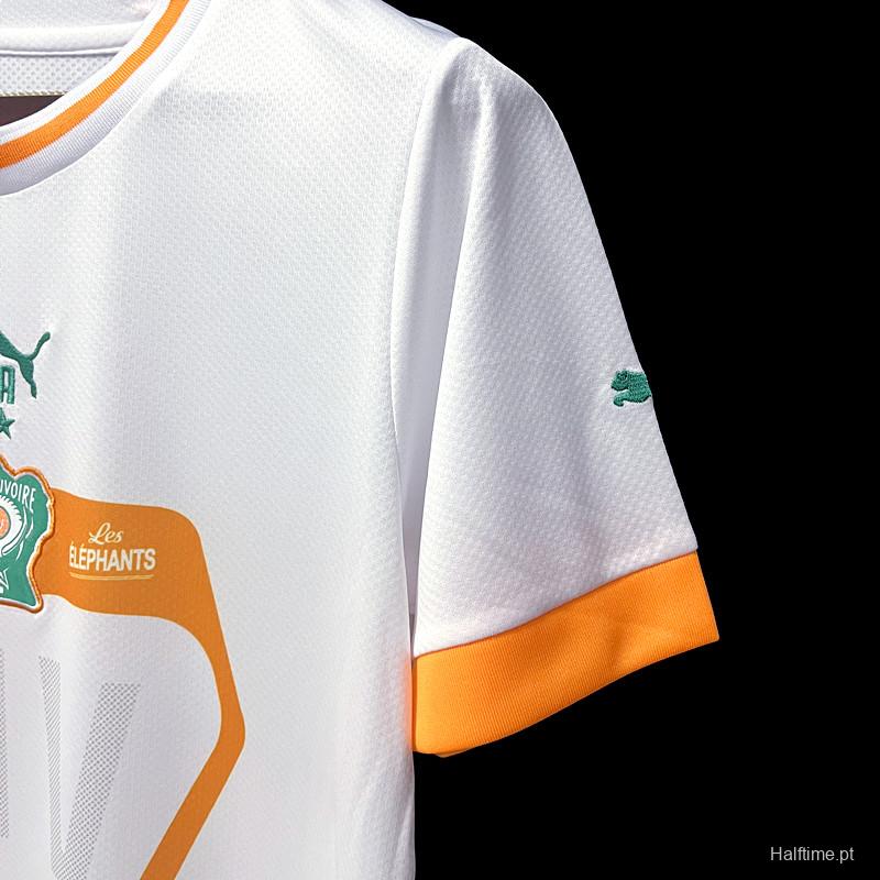 22/23 IVORY COAST Away White Jersey