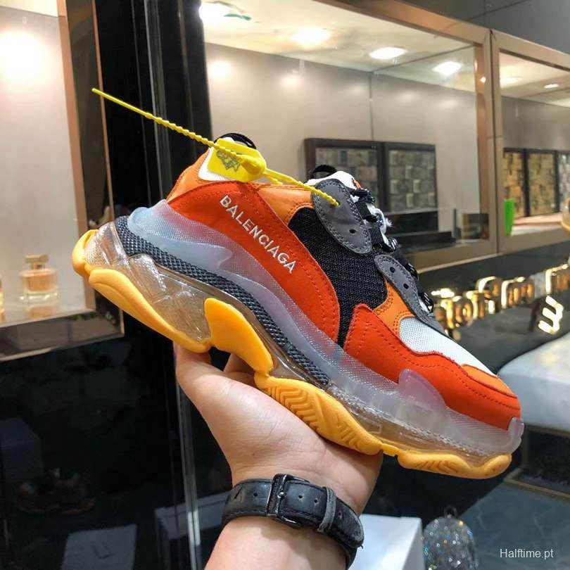 Men/Women Balenciaga Triple-S Sneaker Orange/Black Item 6380340