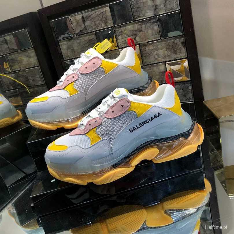 Men/Women Balenciaga Triple S  Sneaker Pink/Grey