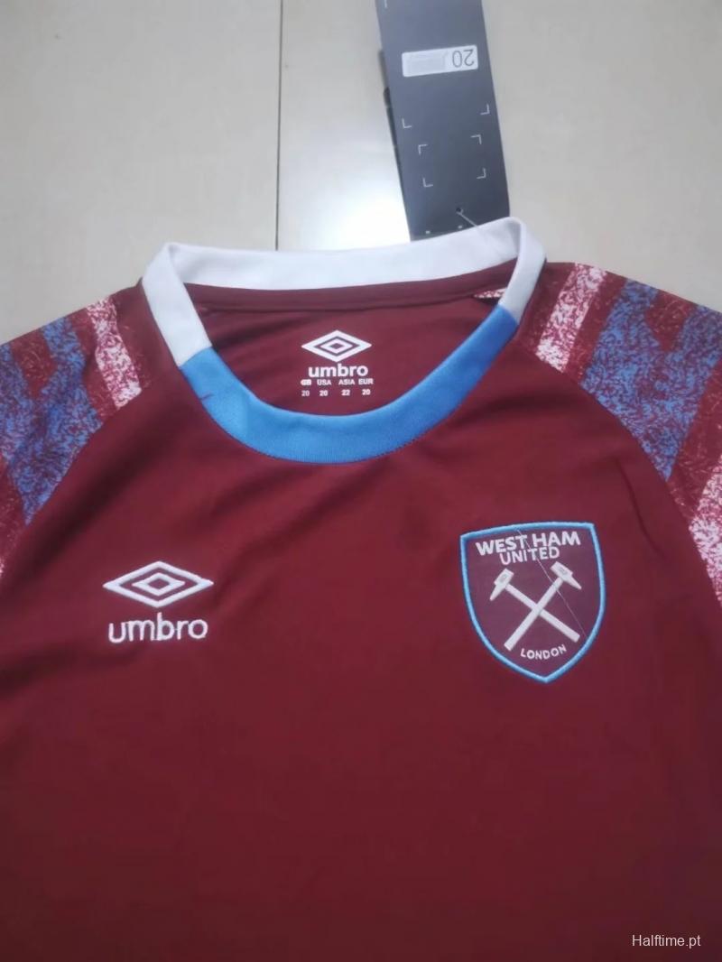 22/23 West ham Home Kids Jersey